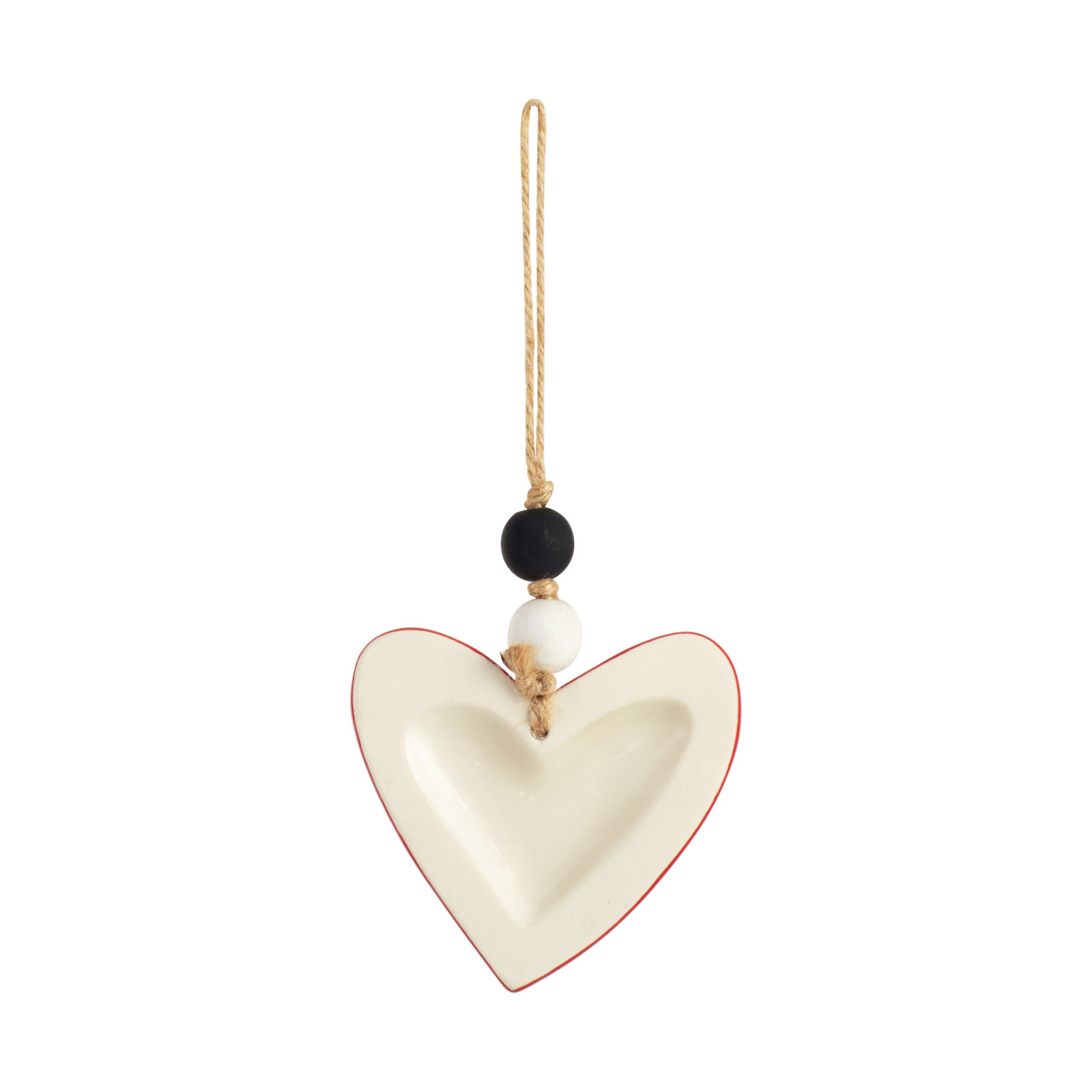 Paw Print Heart Ornament - Green & Red thumbnail