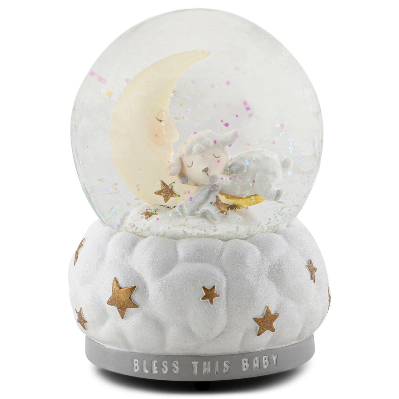Lamb and Moon Musical Snow Globe thumbnail