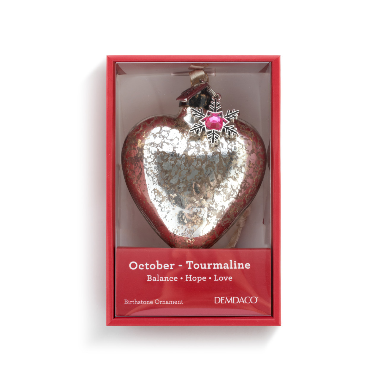 Blown Glass October Birthstone Ornament thumbnail