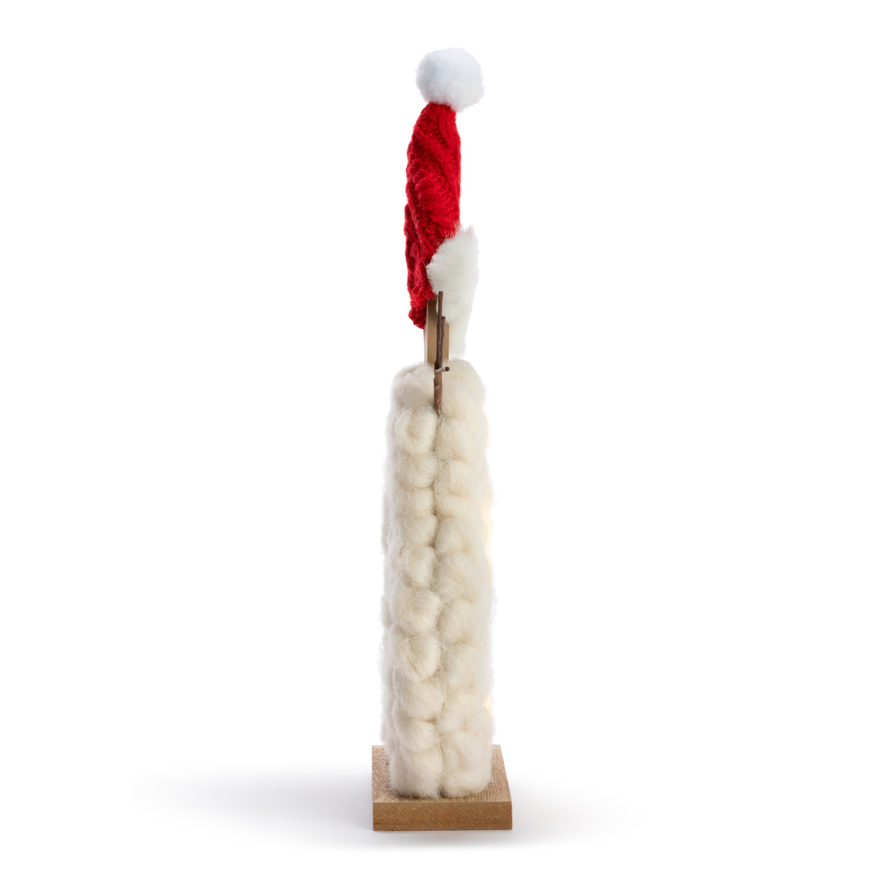Lit Knit Snowman with Santa Hat thumbnail