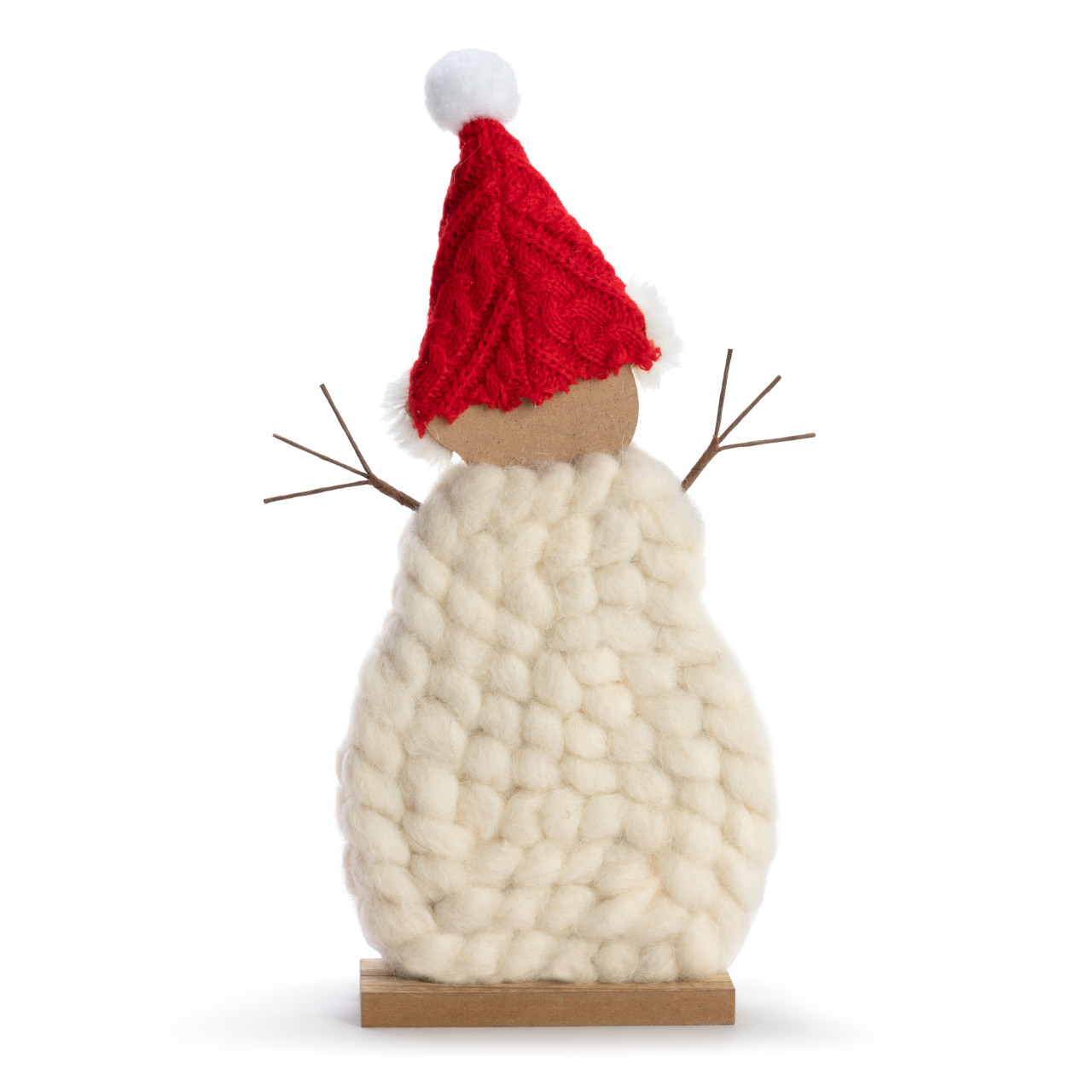 Lit Knit Snowman with Santa Hat thumbnail