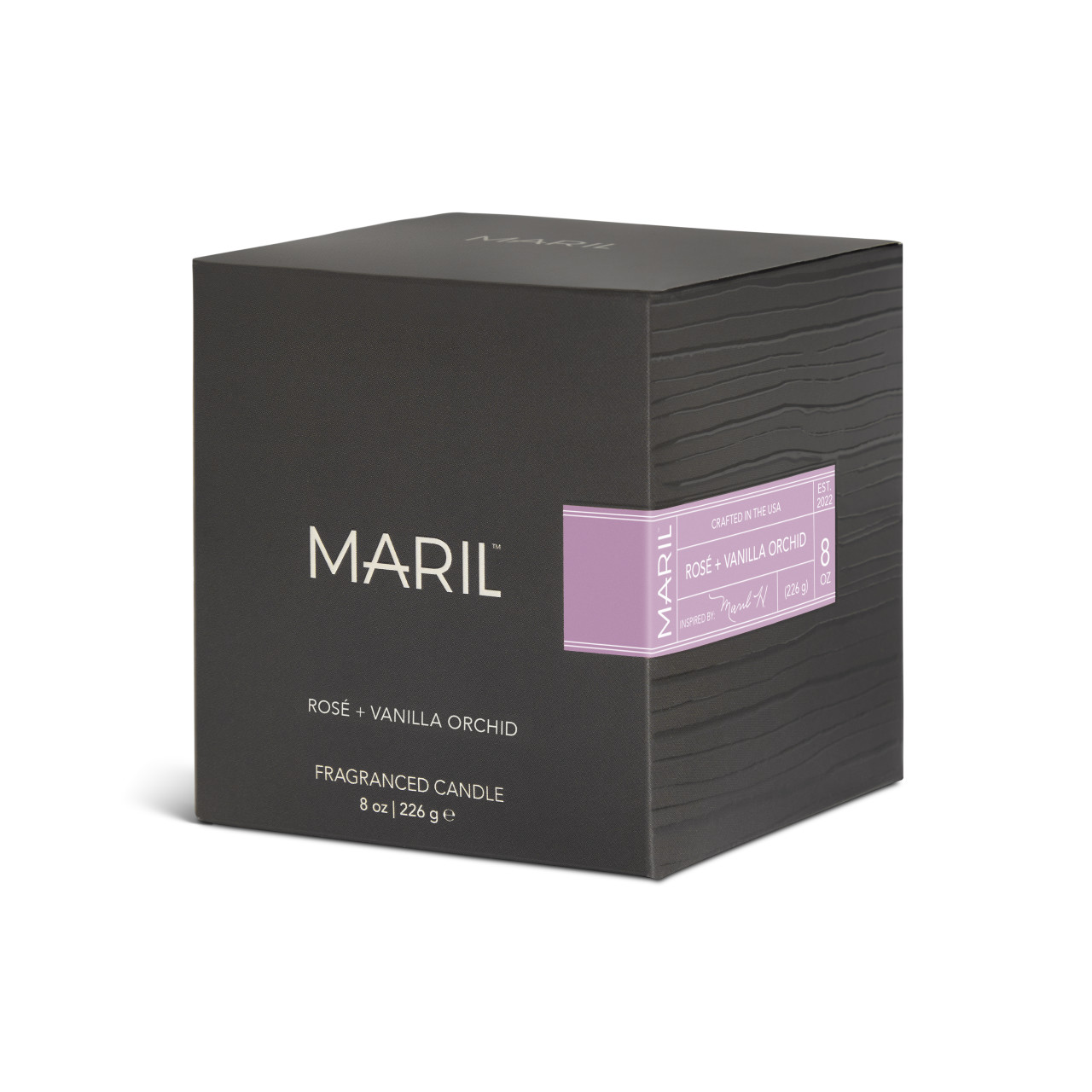 Rosé + Vanilla Orchid 8 oz. Candle - MARIL thumbnail
