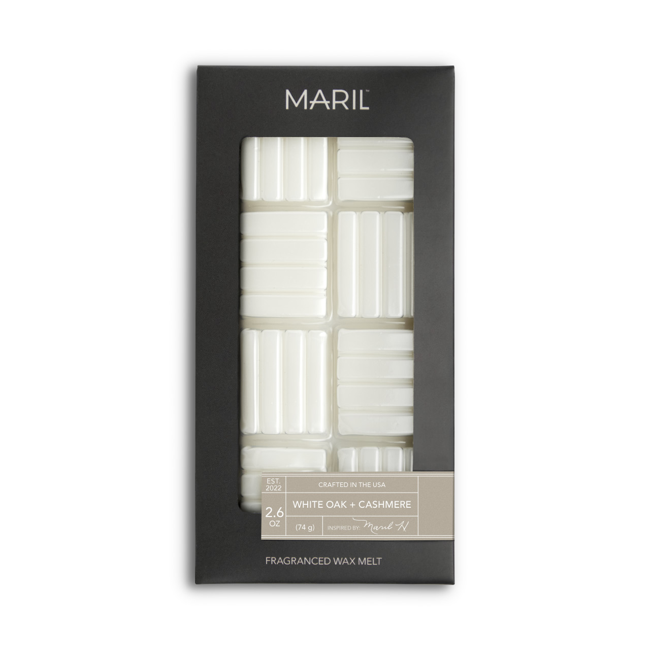 White Oak + Cashmere 2.6 oz. Wax Melt - MARIL thumbnail