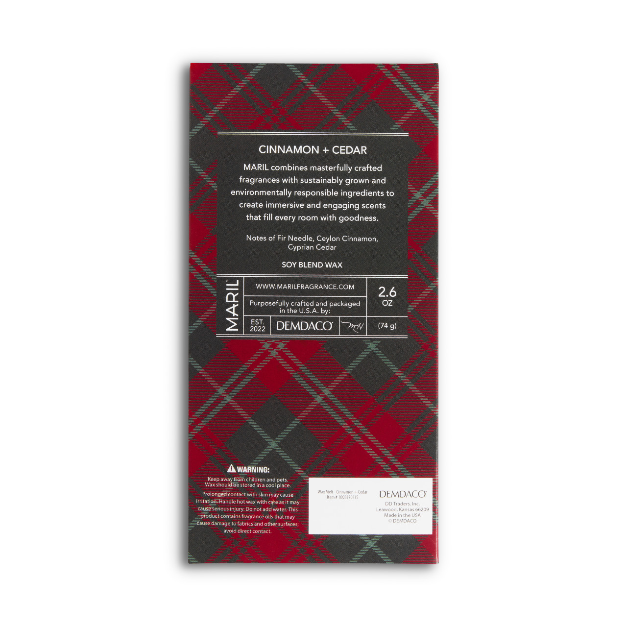 MARIL Cinnamon + Cedar - 2.6 oz Wax Melt thumbnail