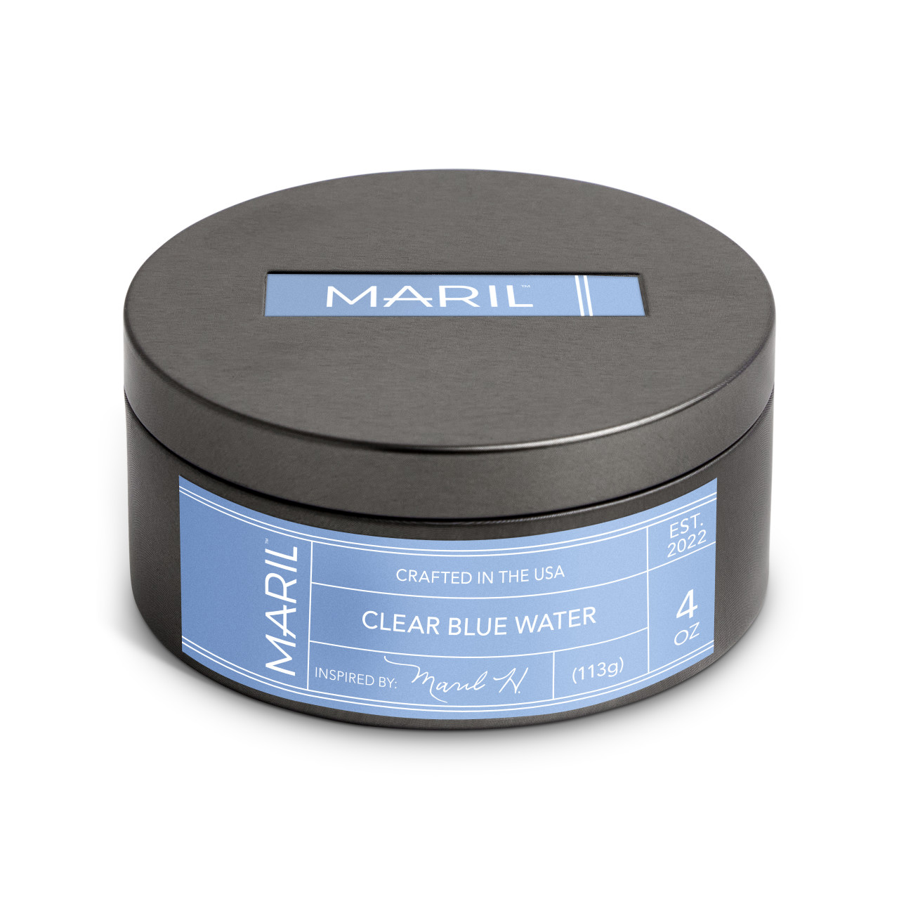 Clear Blue Water 4 oz. Travel Candle - MARIL thumbnail