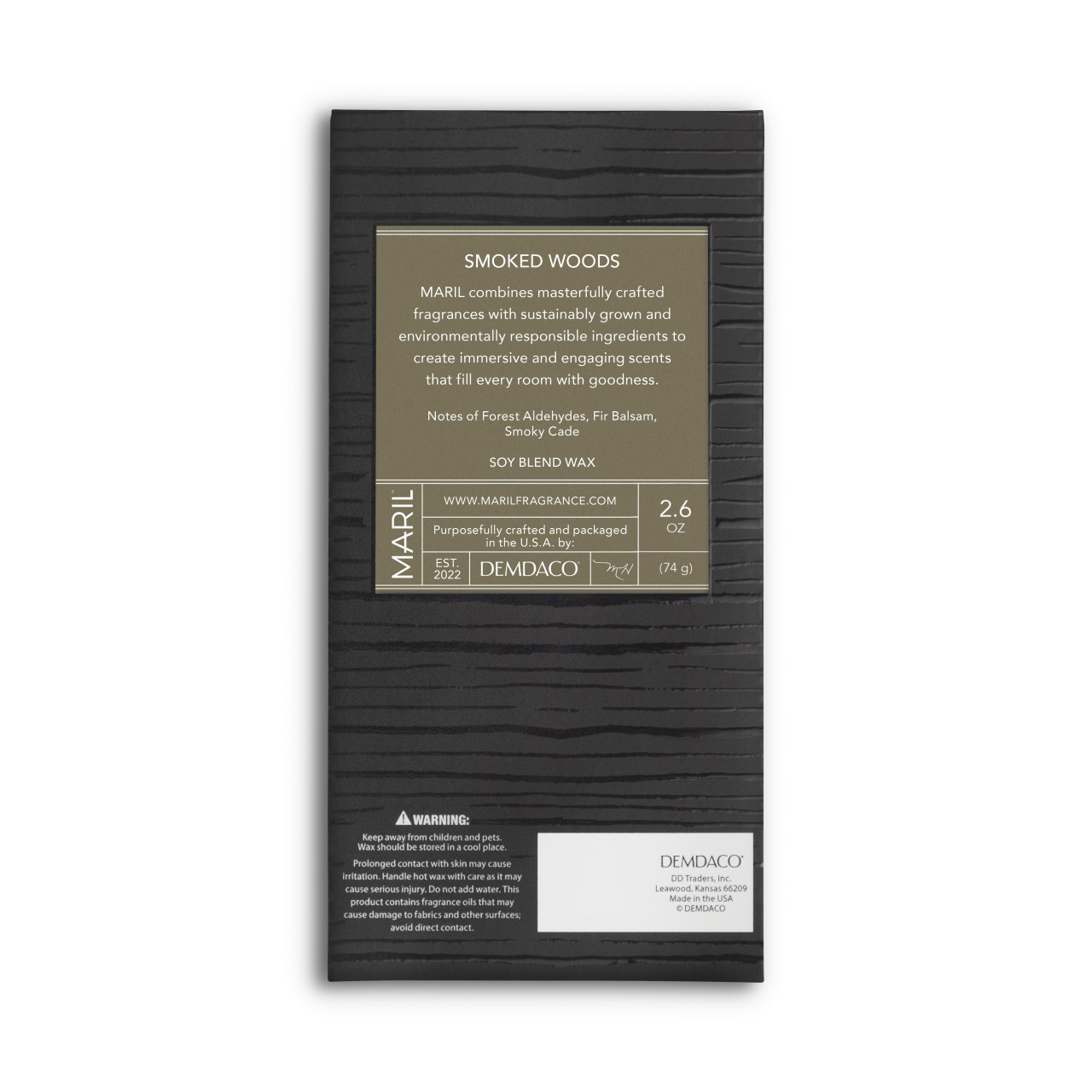 Smoked Woods 2.6 oz. Wax Melt - MARIL thumbnail