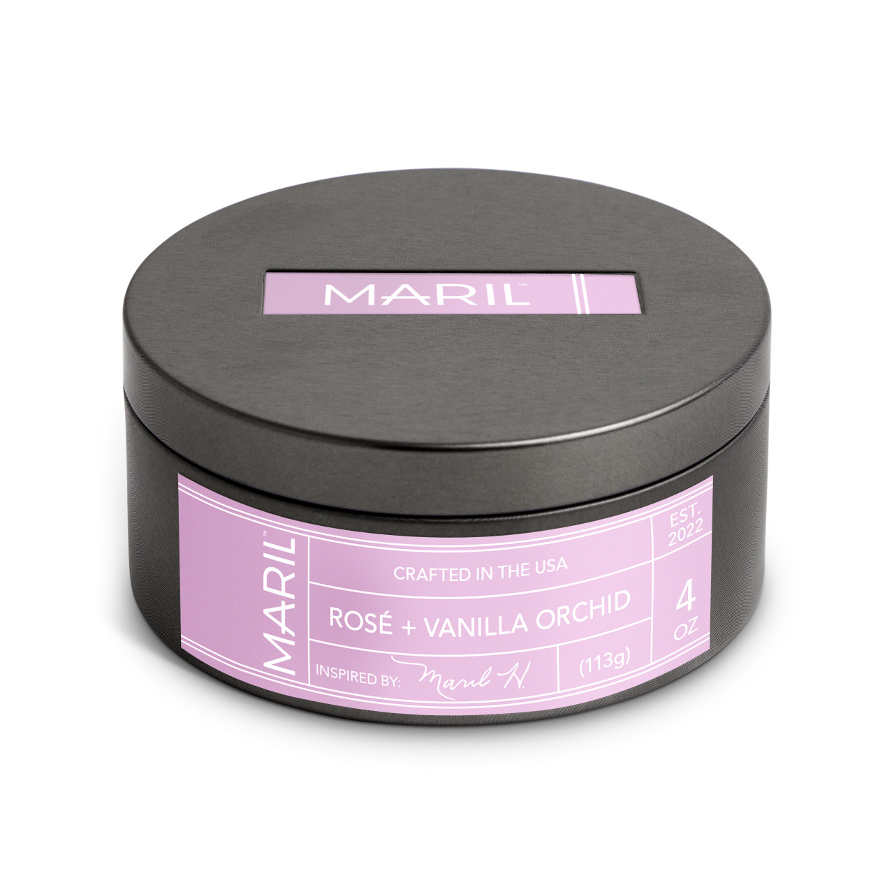Rosé + Van Orchid 4 oz. Travel Candle - MARIL thumbnail