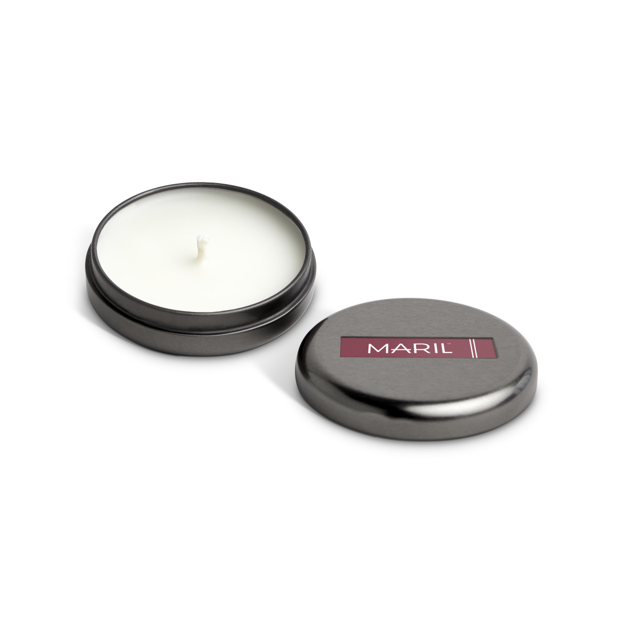 Rose + Leather 1.75 oz. Demi Travel Candle - MARIL thumbnail