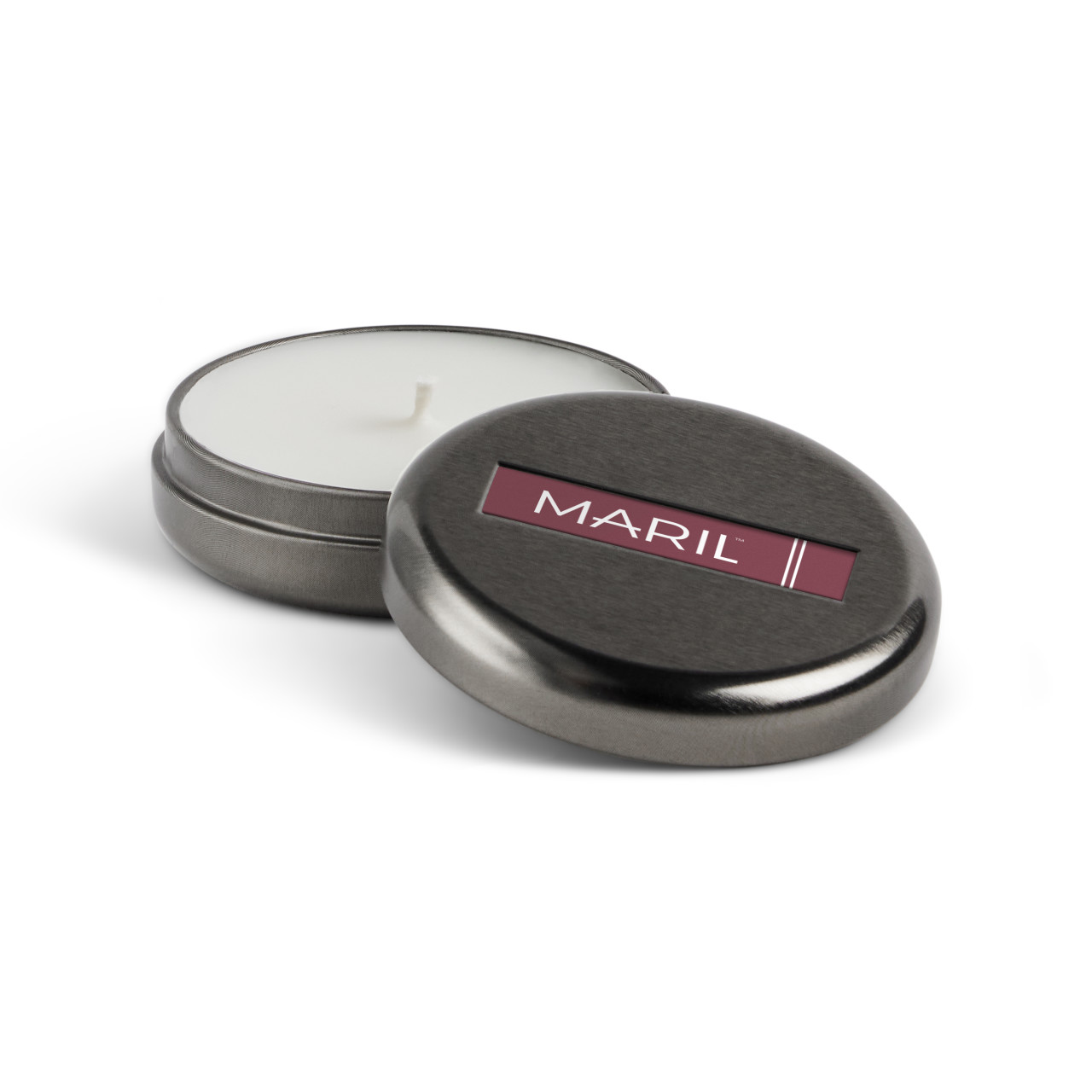 Rose + Leather 1.75 oz. Demi Travel Candle - MARIL thumbnail