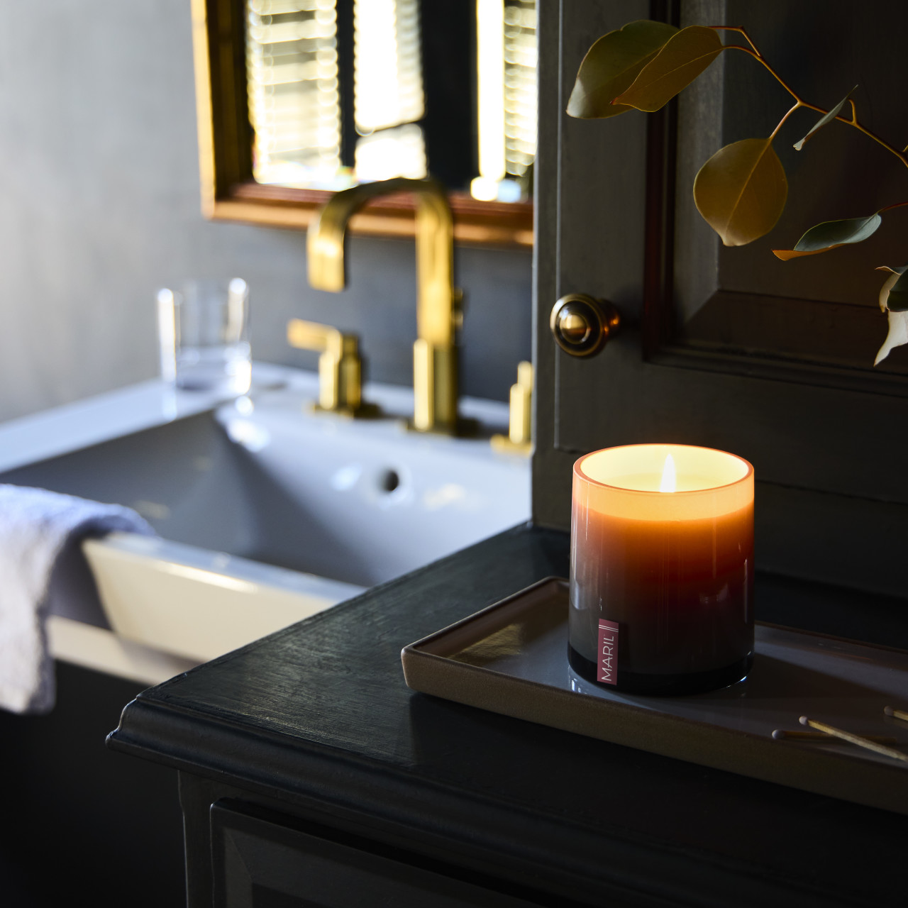 MARIL® Fragrance Rose + Leather Candle 8oz thumbnail