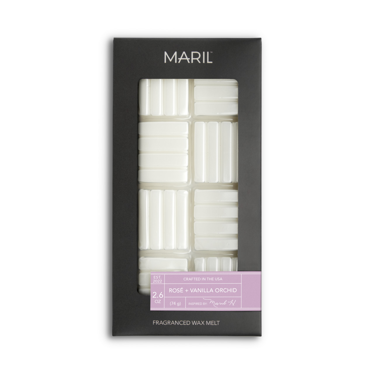 Rosé + Vanilla Orchid 2.6 oz. Wax Melt - MARIL thumbnail