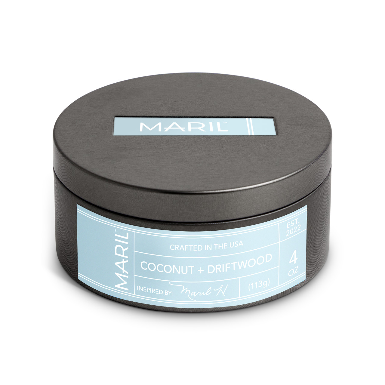 Coconut + Driftwood 4 oz. Travel Candle - MARIL thumbnail