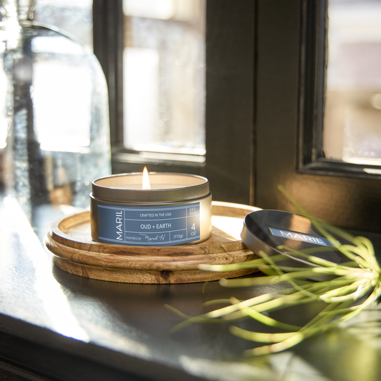 Oud + Earth 4 oz. Travel Candle - MARIL thumbnail