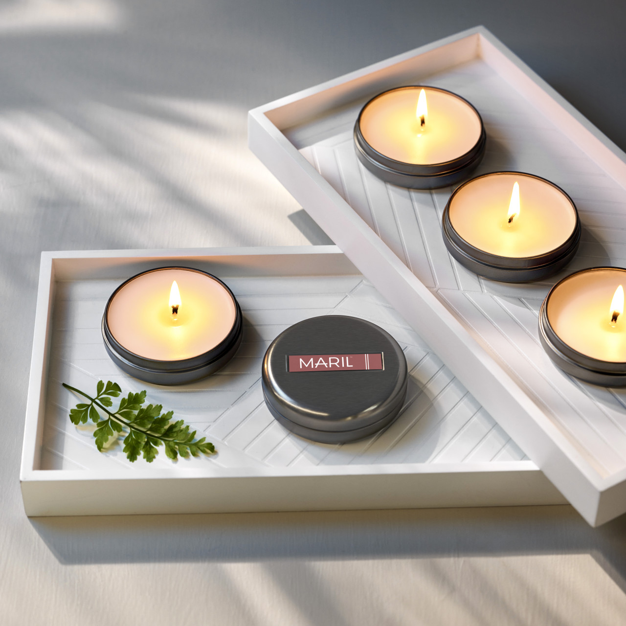 Pink Pomelo + Aloe 1.75 oz. Demi Travel Candle - MARIL thumbnail