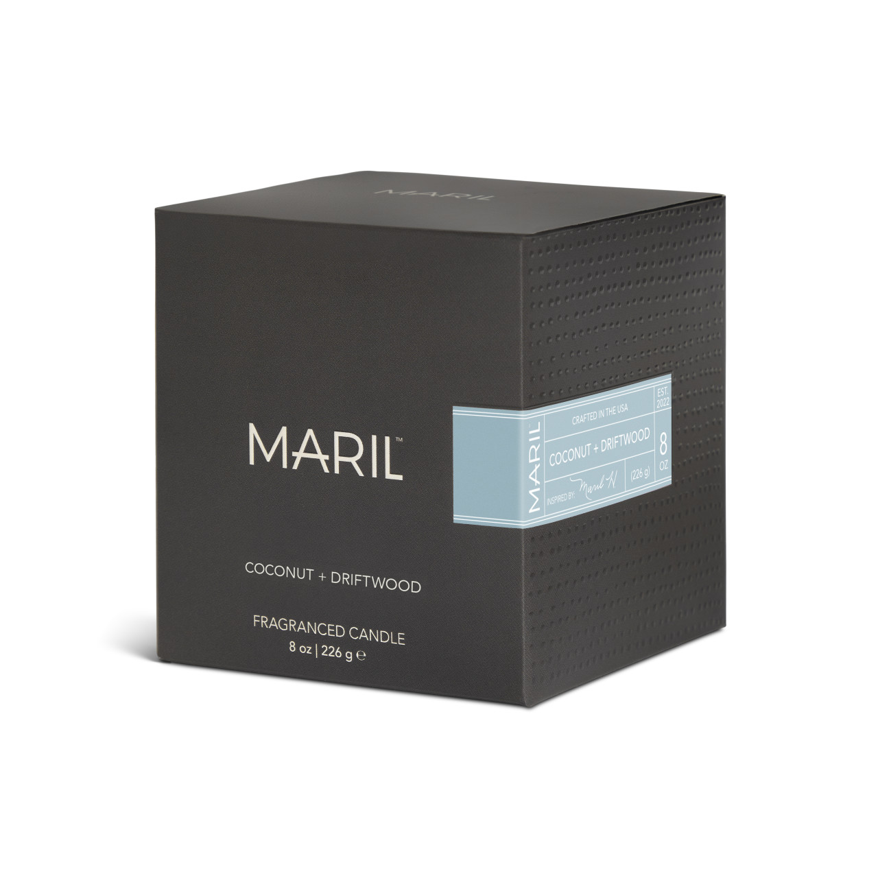 Coconut + Driftwood 8 oz. Candle - MARIL thumbnail