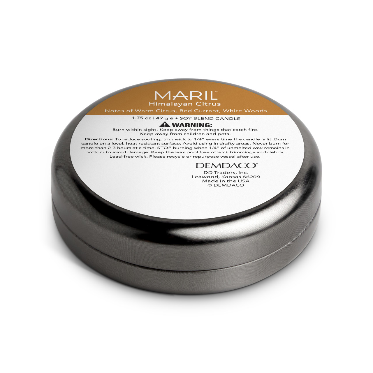 Himalayan Citrus 1.75 oz. Demi Travel Candle - MARIL thumbnail