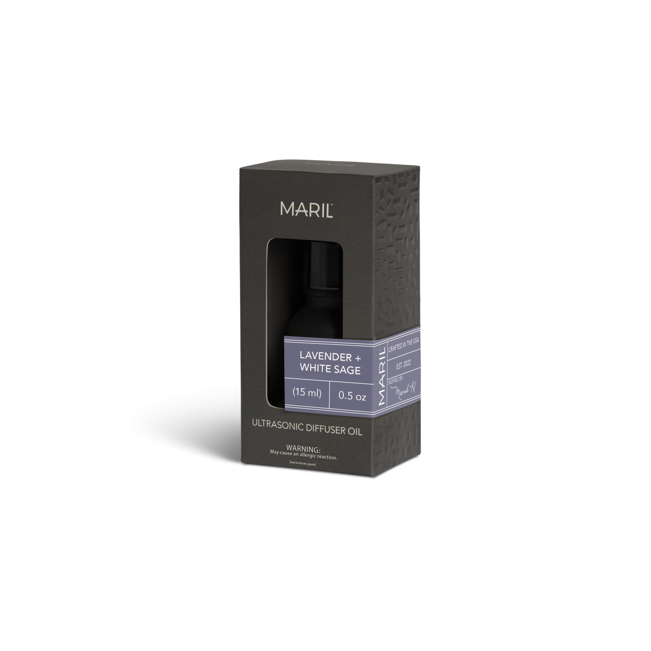 Lavender + White Sage .5 fl oz. Ultrasonic Diffuser Oil - MARIL thumbnail