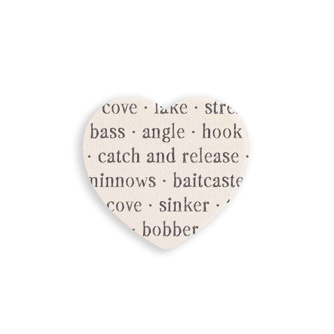 SE Fishing Heart Coaster thumbnail