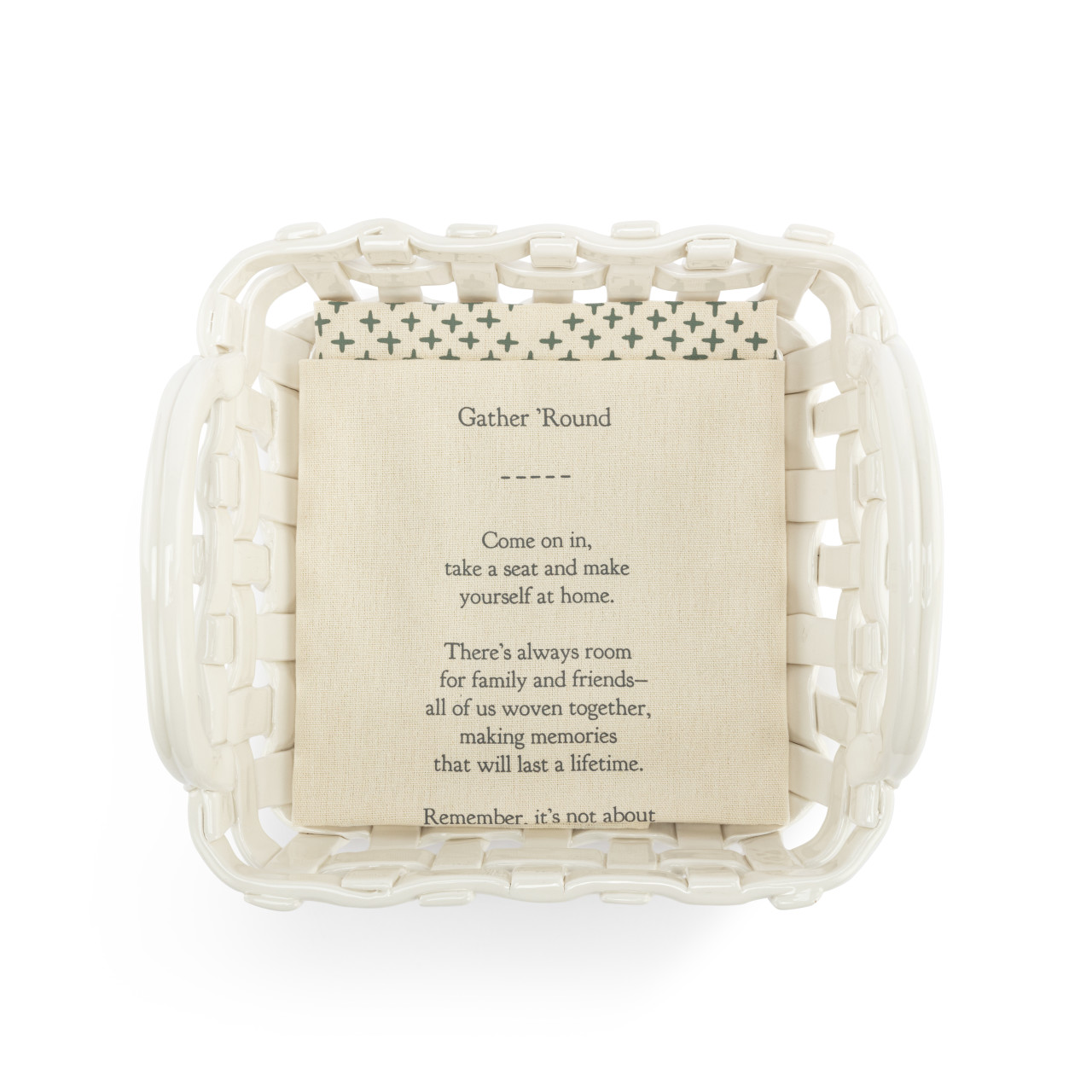 Gather 'Round White Friends & Family Goodie Basket With Towel thumbnail