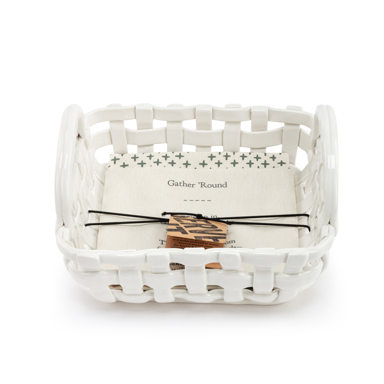 Gather 'Round White Friends & Family Goodie Basket With Towel thumbnail