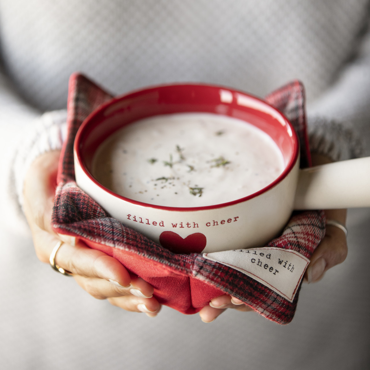 Filled with Cheer Soup Crock & Bowl Cozy thumbnail