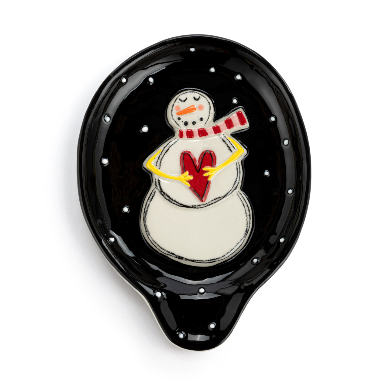 Snowman Polka Dot Spoon Rest thumbnail