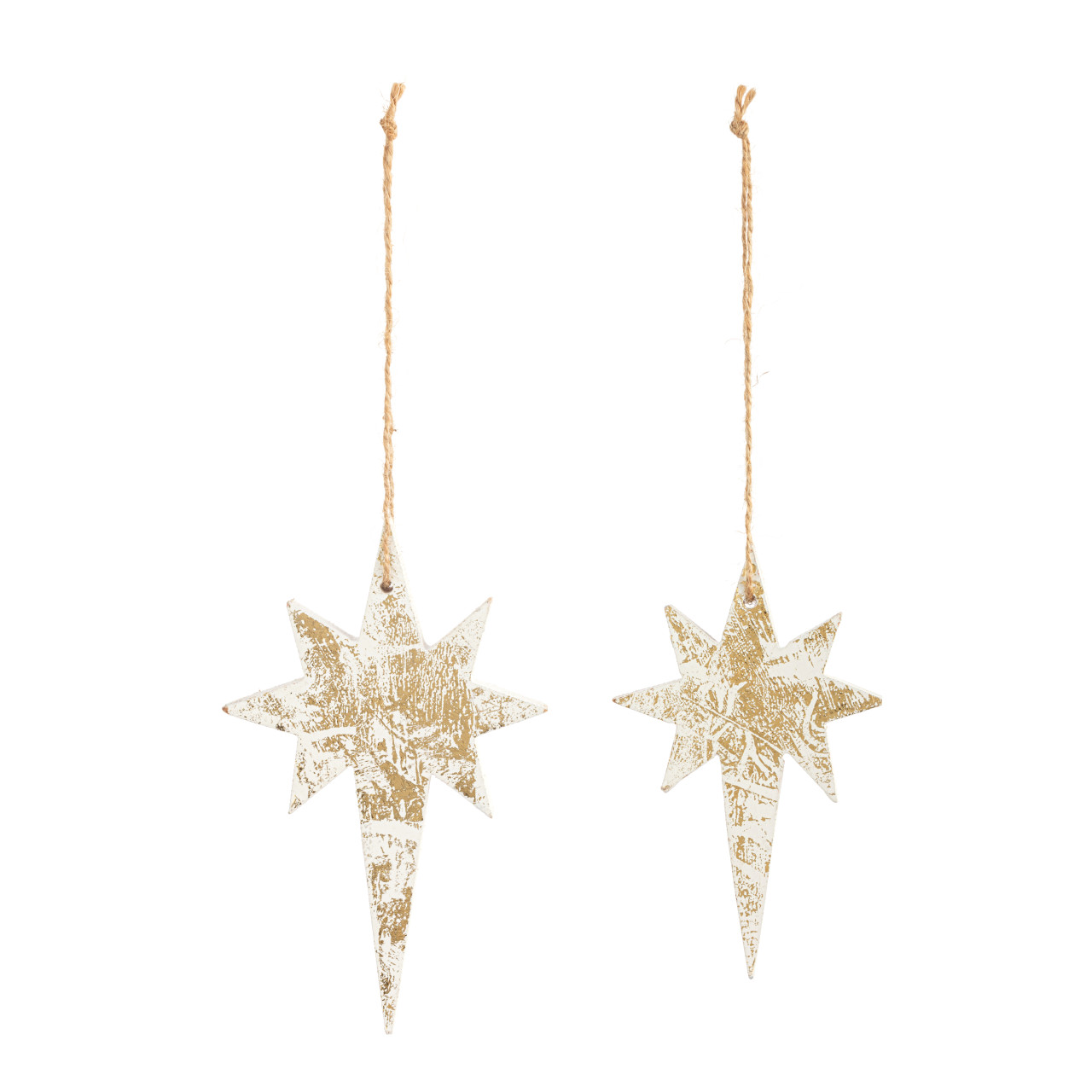 Star of Bethlehem Wood Ornaments - 2 Assorted thumbnail