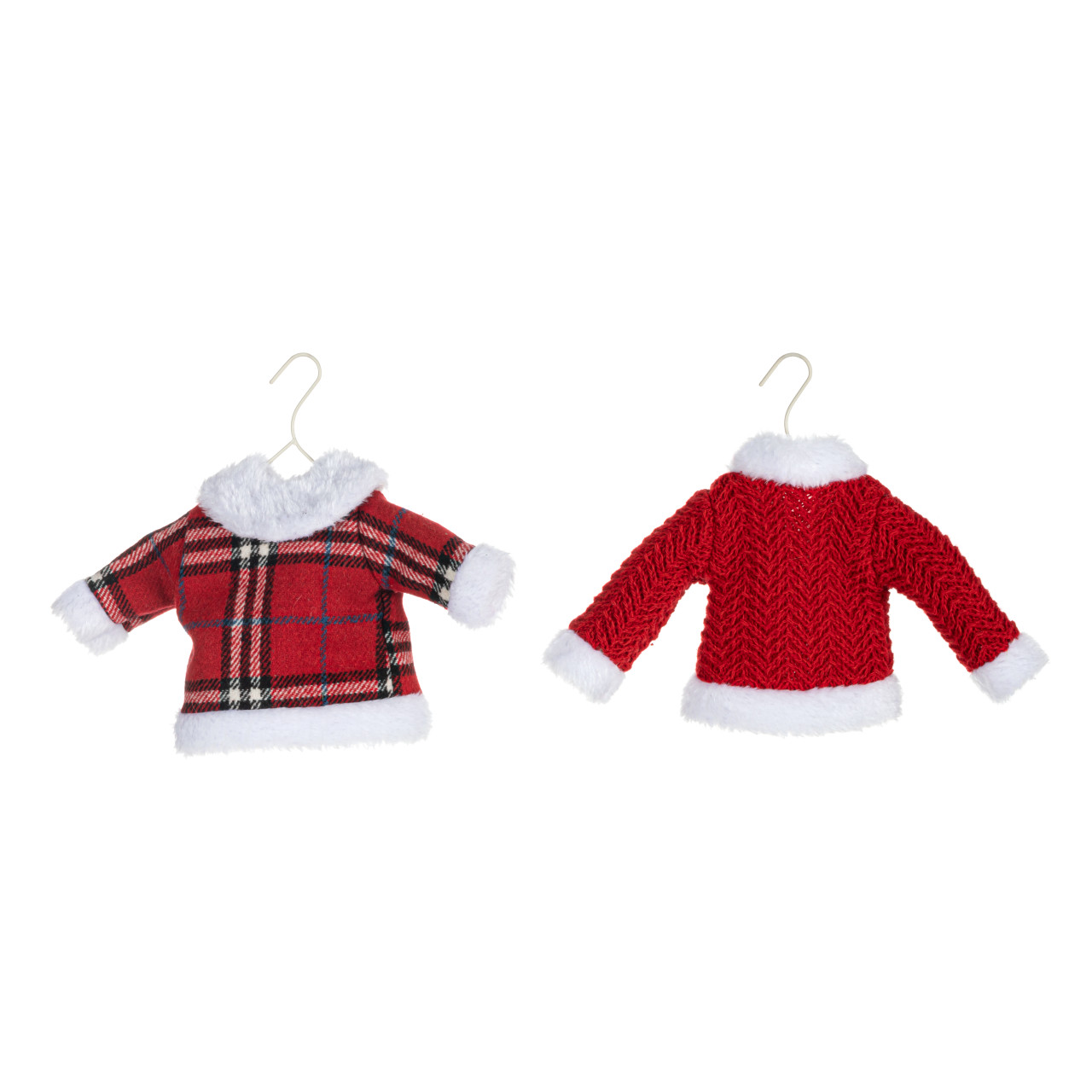 Red Winter Coat Ornaments - Set of 2 thumbnail