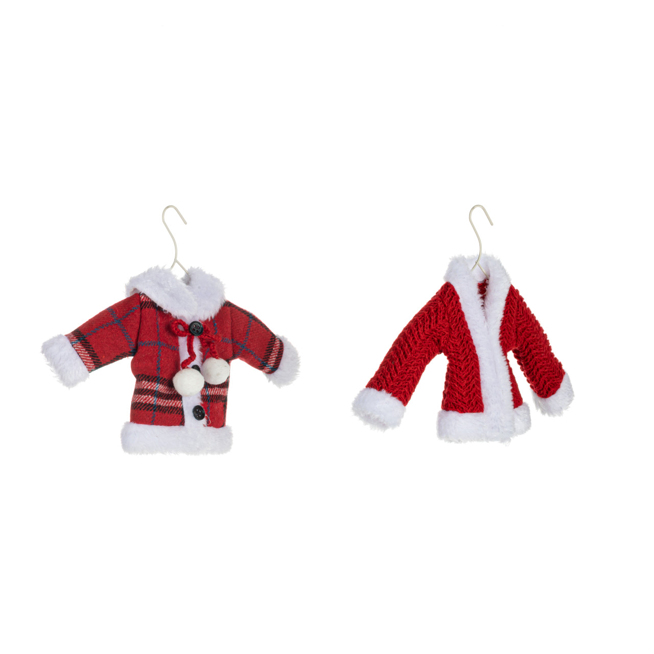 Red Winter Coat Ornaments - Set of 2 thumbnail