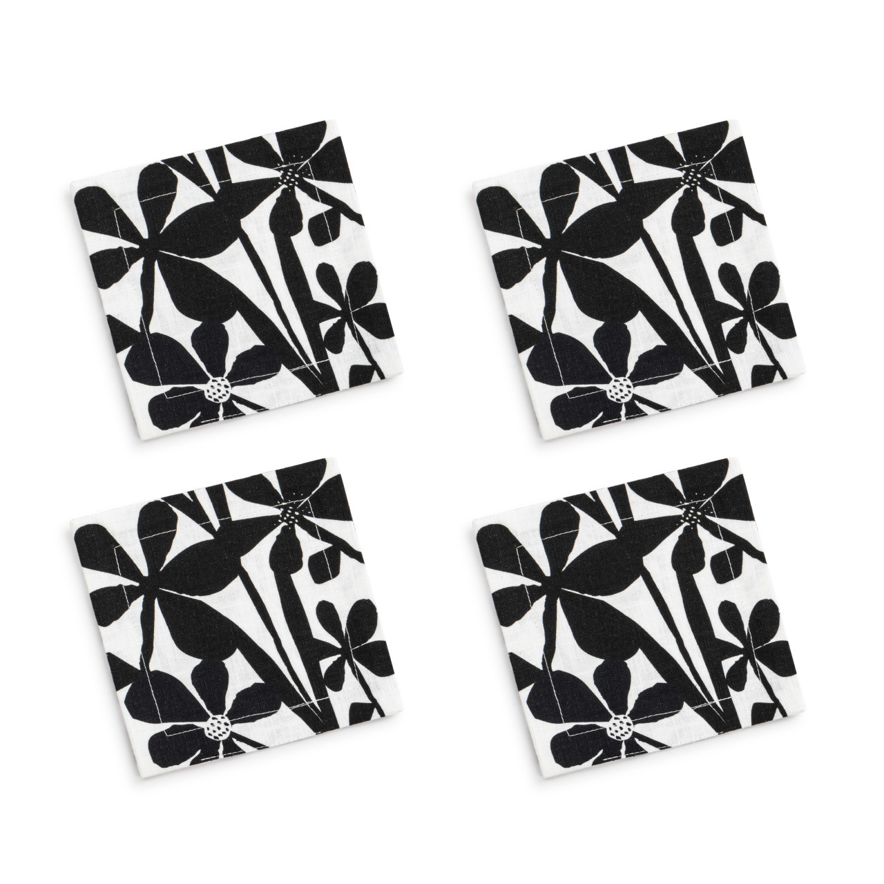 Bold Floral Fabric Cocktail Napkin thumbnail