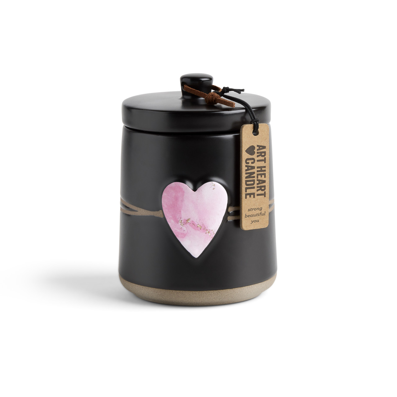 Strong Beautiful You Art Heart Candle w/ Lid thumbnail