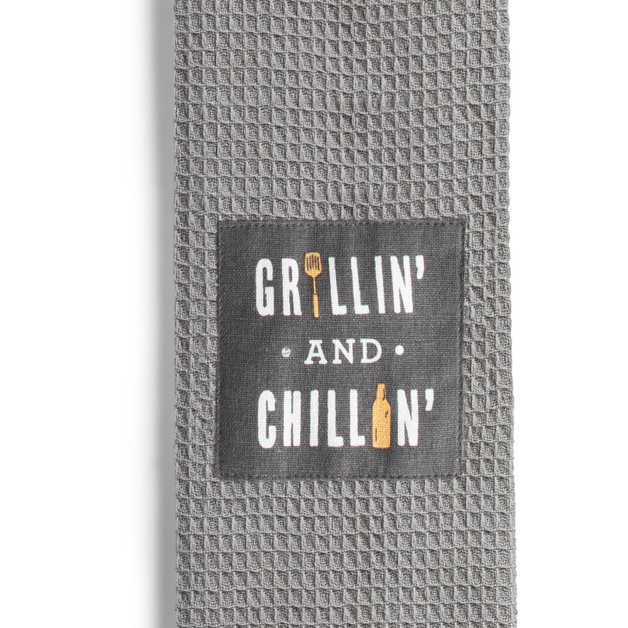 byDesign Serving White & Gray Grillin' & Chillin' Kitchen Boa 4" x 69" thumbnail