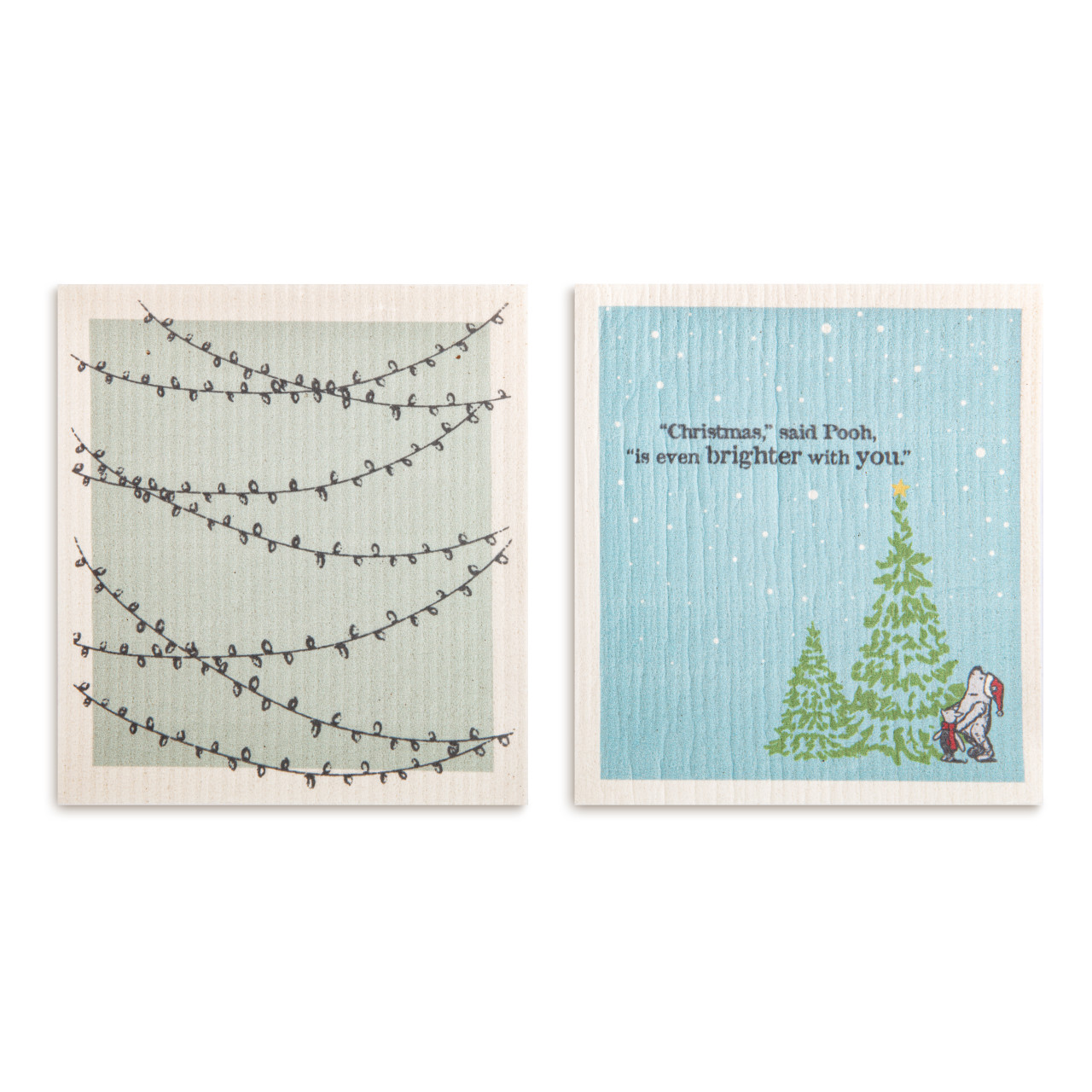 Holiday Biodegradable Dish Cloths Set of 2 - Brighter With You thumbnail