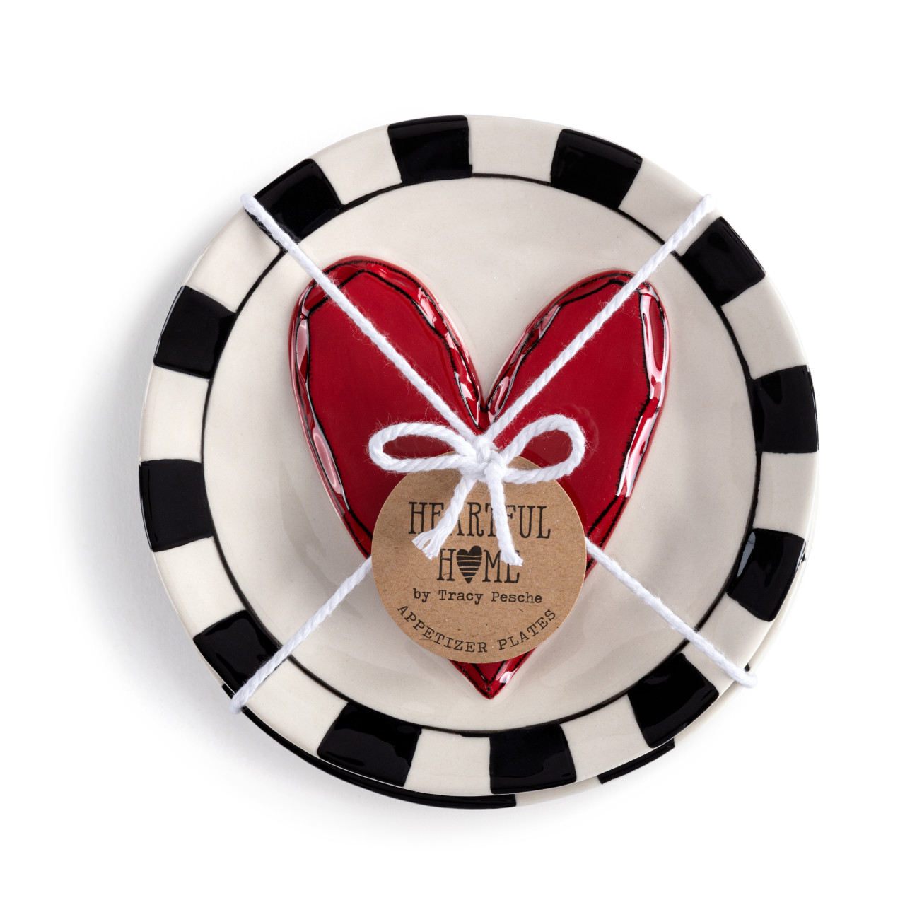 Red Heart Appetizer Plates - Set of 4 thumbnail