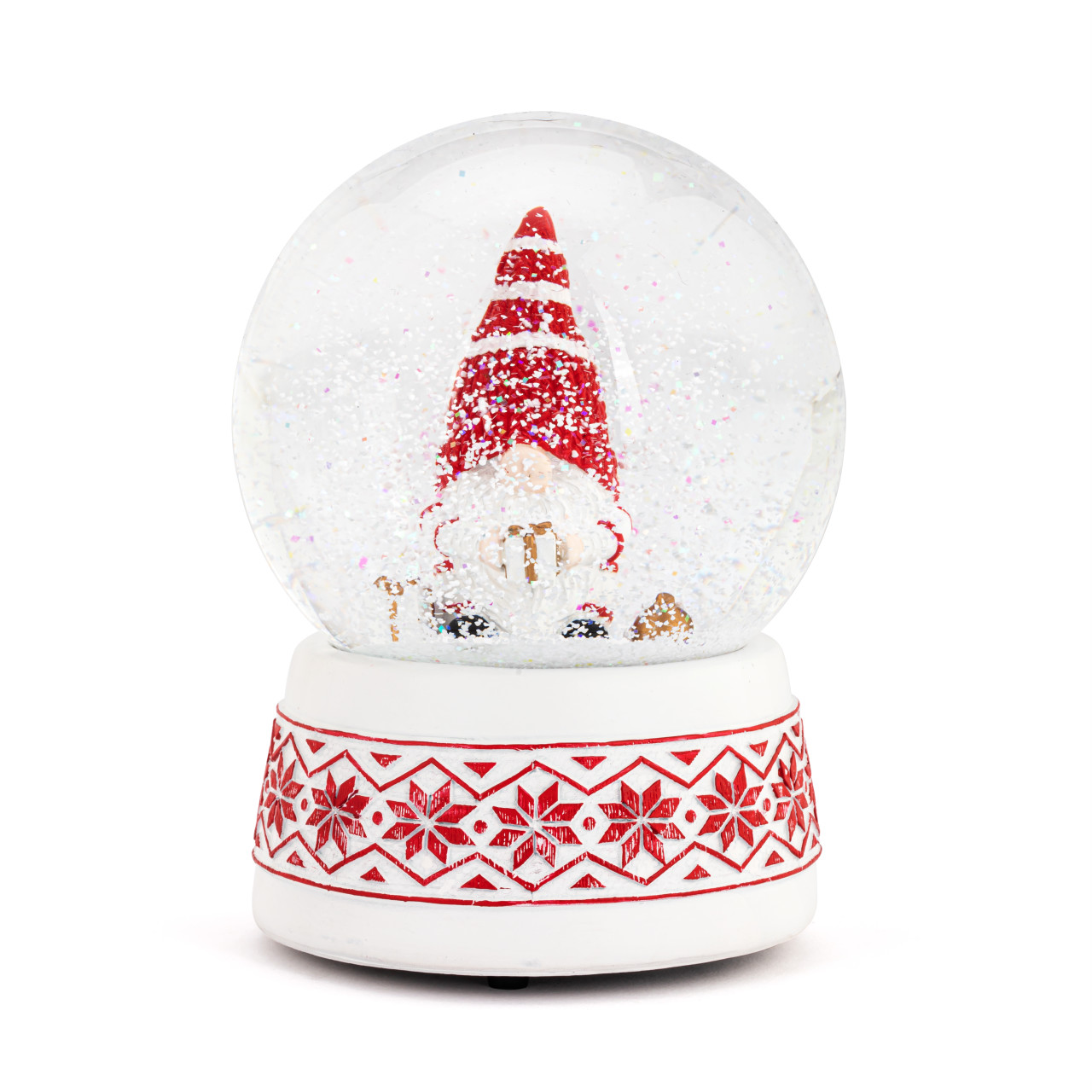Musical Gnome with Present Snow Globe thumbnail