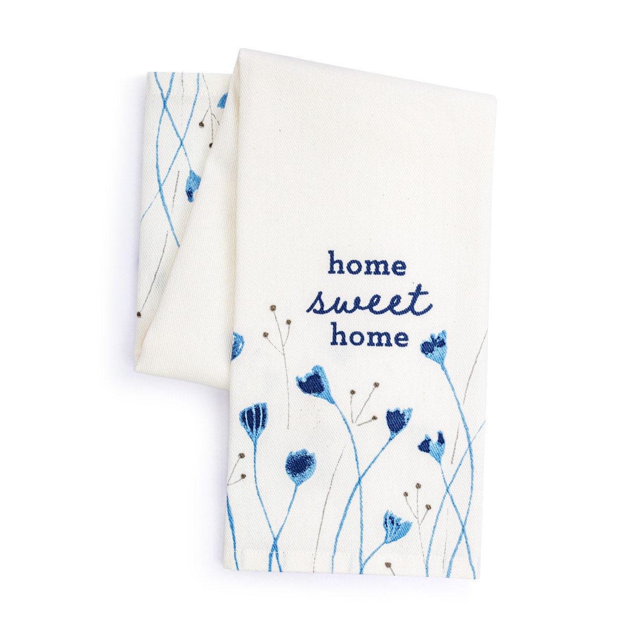 Blue Wildflowers Cotton Twill Kitchen Towel thumbnail