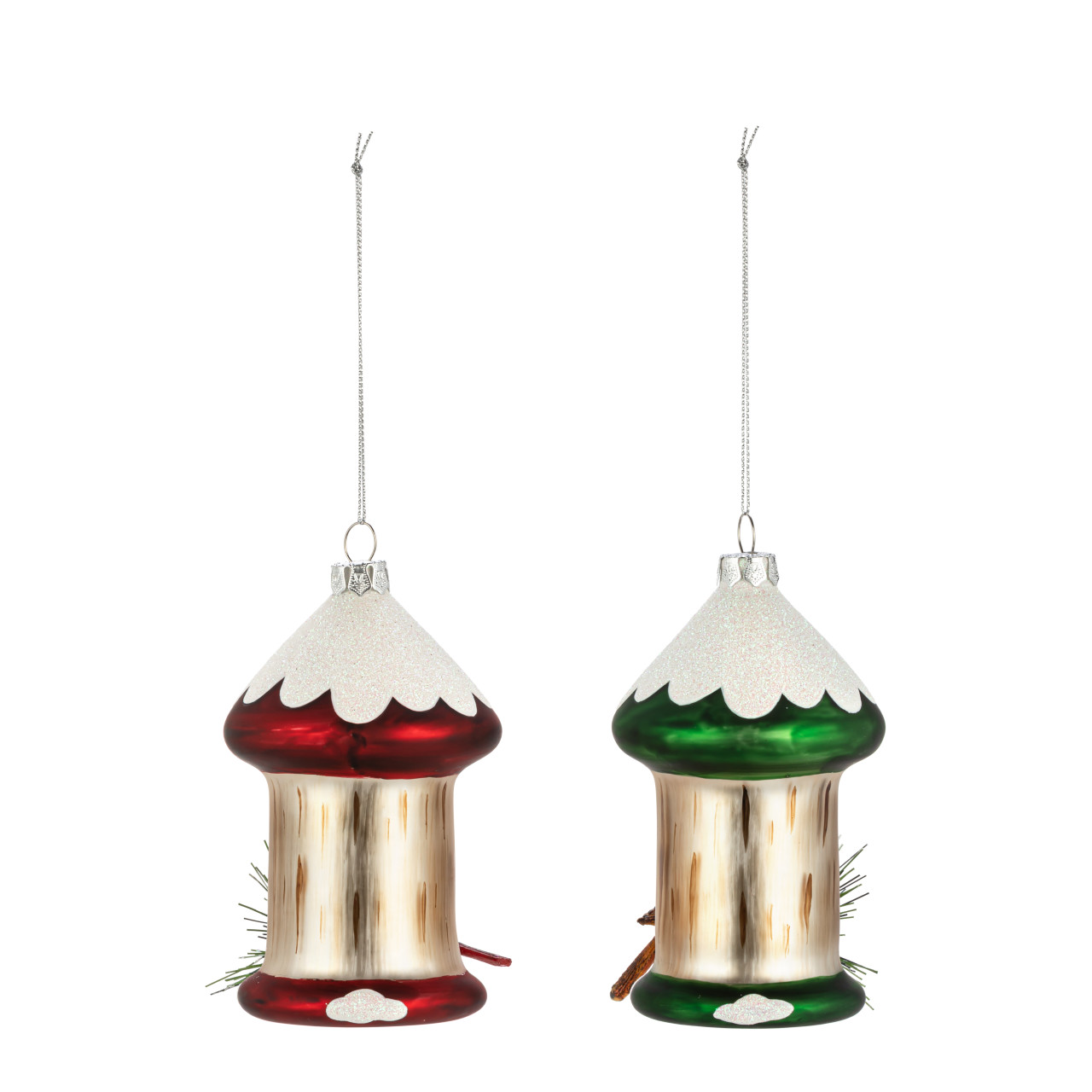 Bird Feeder Cardinal Ornaments - Set of 2 thumbnail