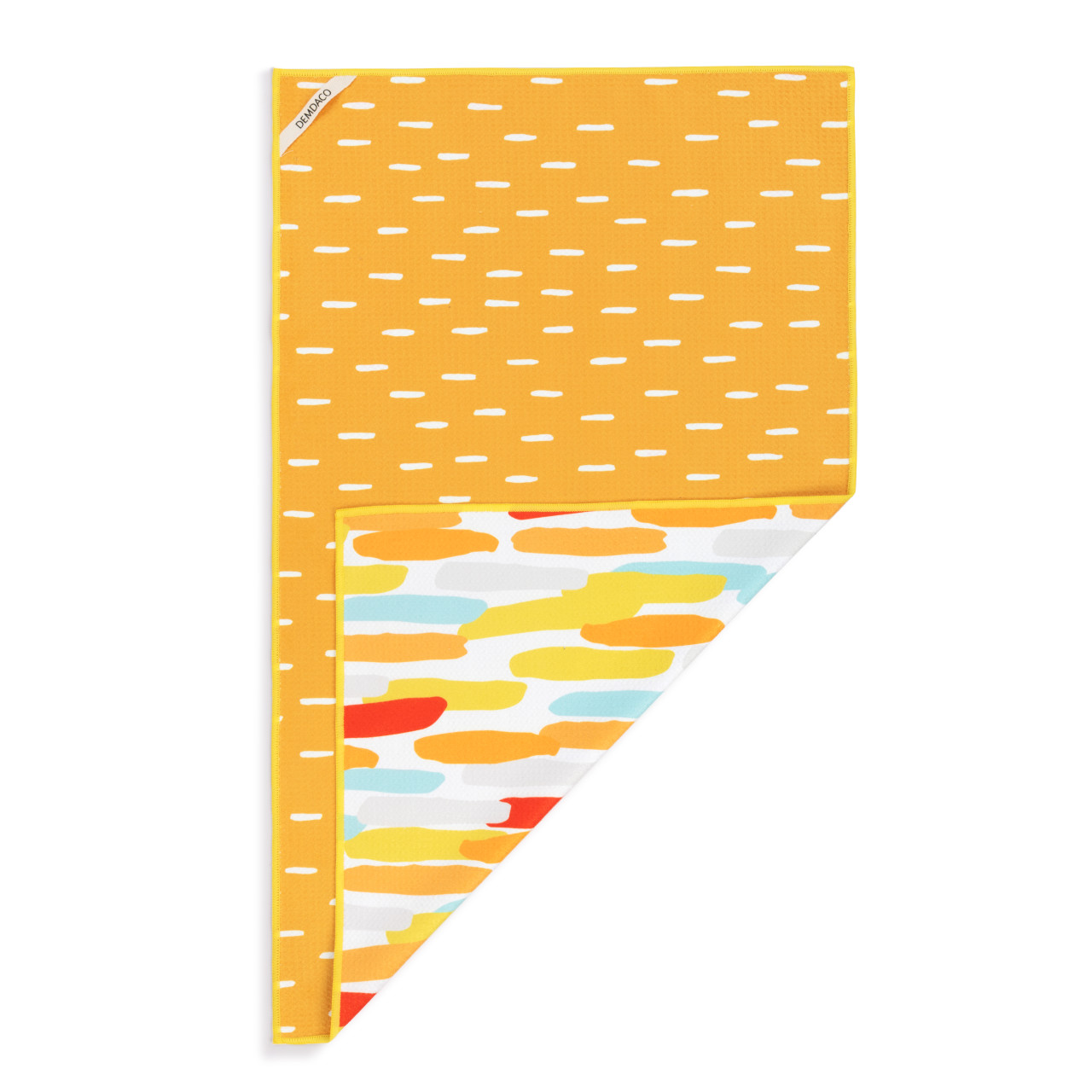 Orange Lines Absorbent Reversible Towel - 18x30in thumbnail