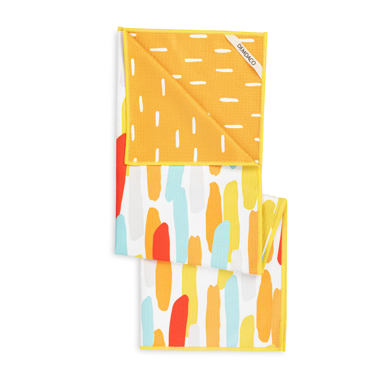 Orange Lines Absorbent Reversible Towel - 18x30in thumbnail
