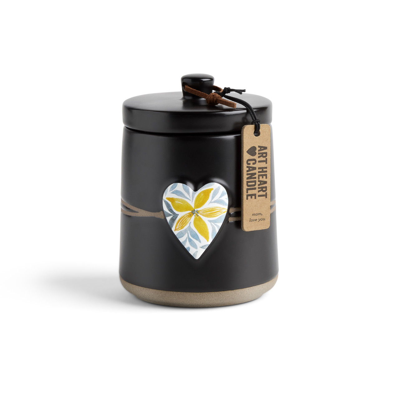 Mom Love You Art Heart Candle with Lid thumbnail
