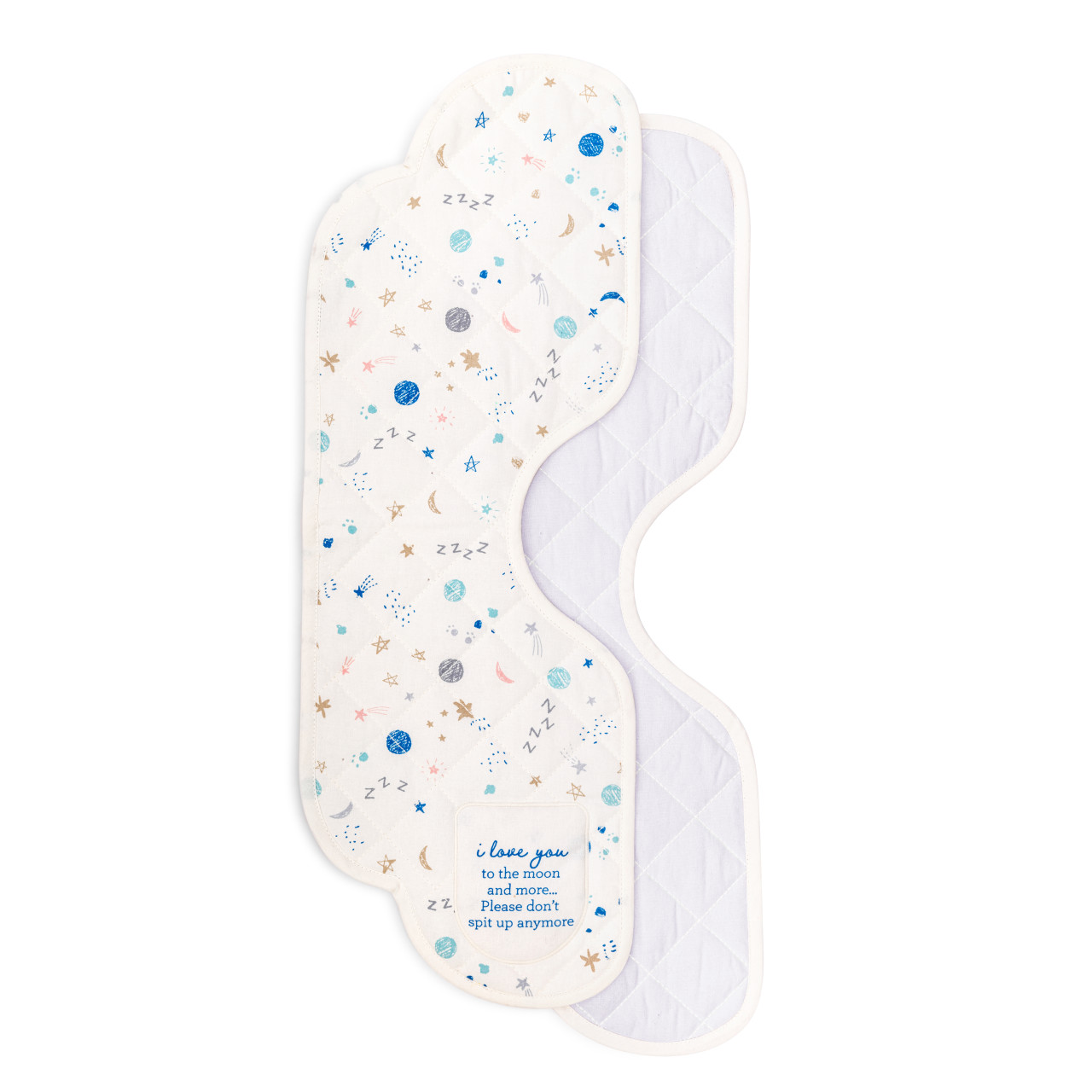Burp Cloths Set of 2 - Moon and Stars thumbnail