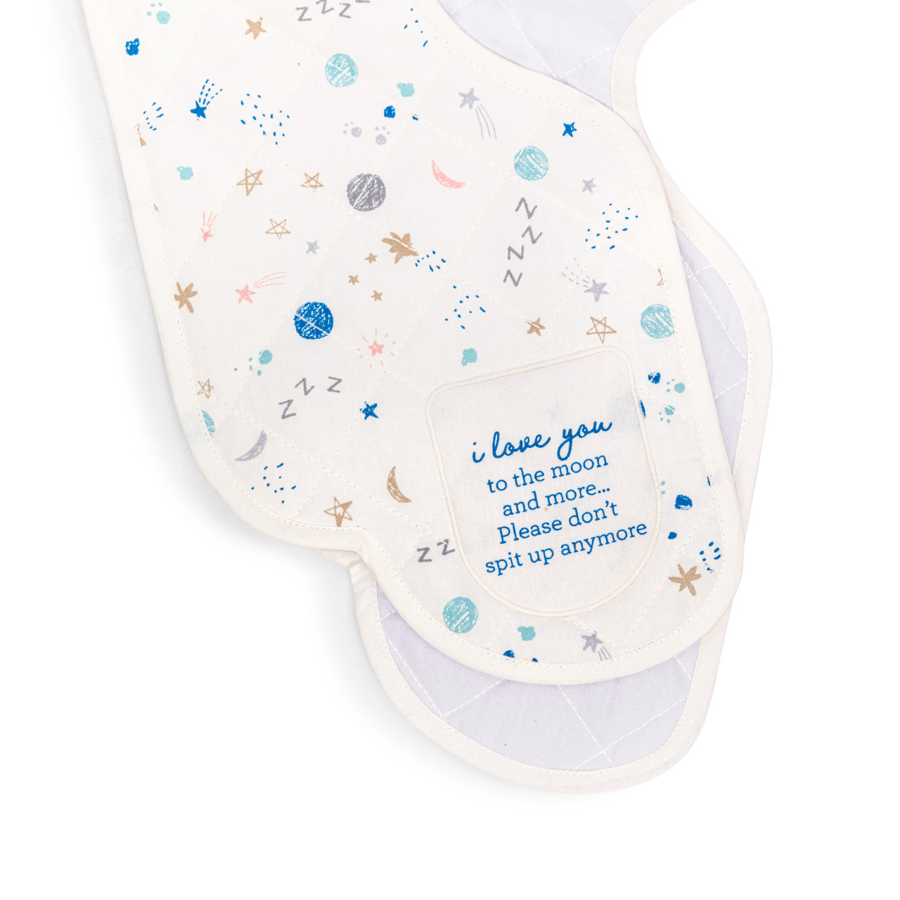 Burp Cloths Set of 2 - Moon and Stars thumbnail