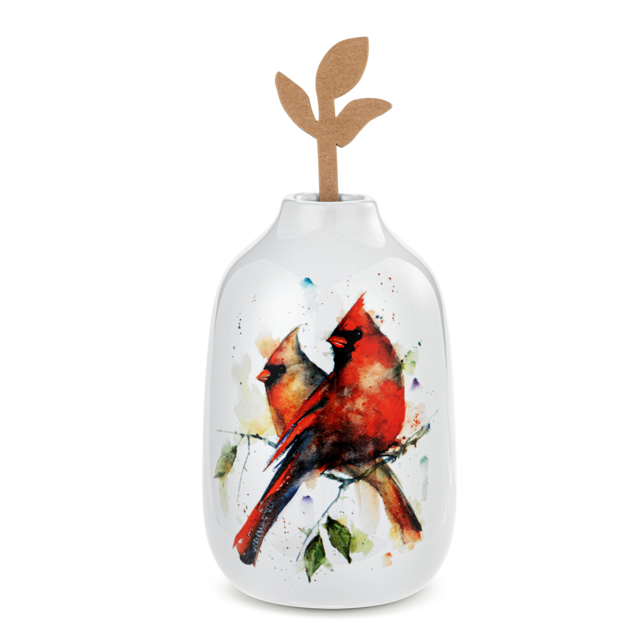 Cardinal Pair Bud Vase thumbnail