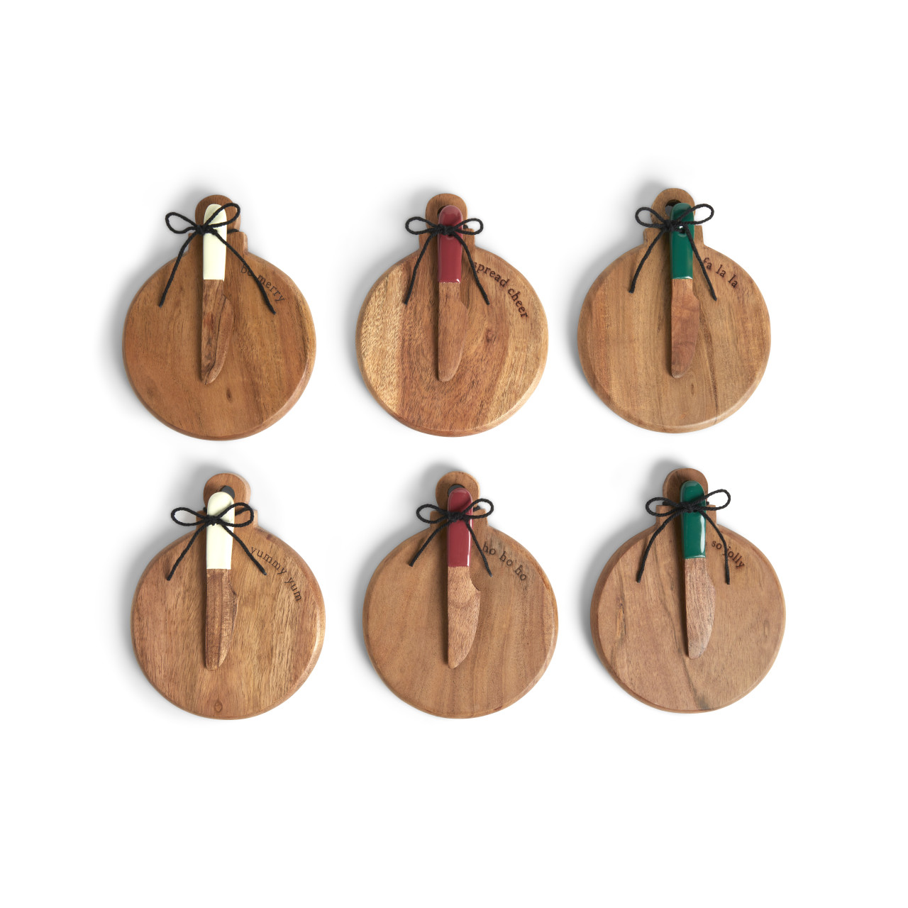 Holiday Mini Wood Serving Board - 6 Assorted thumbnail
