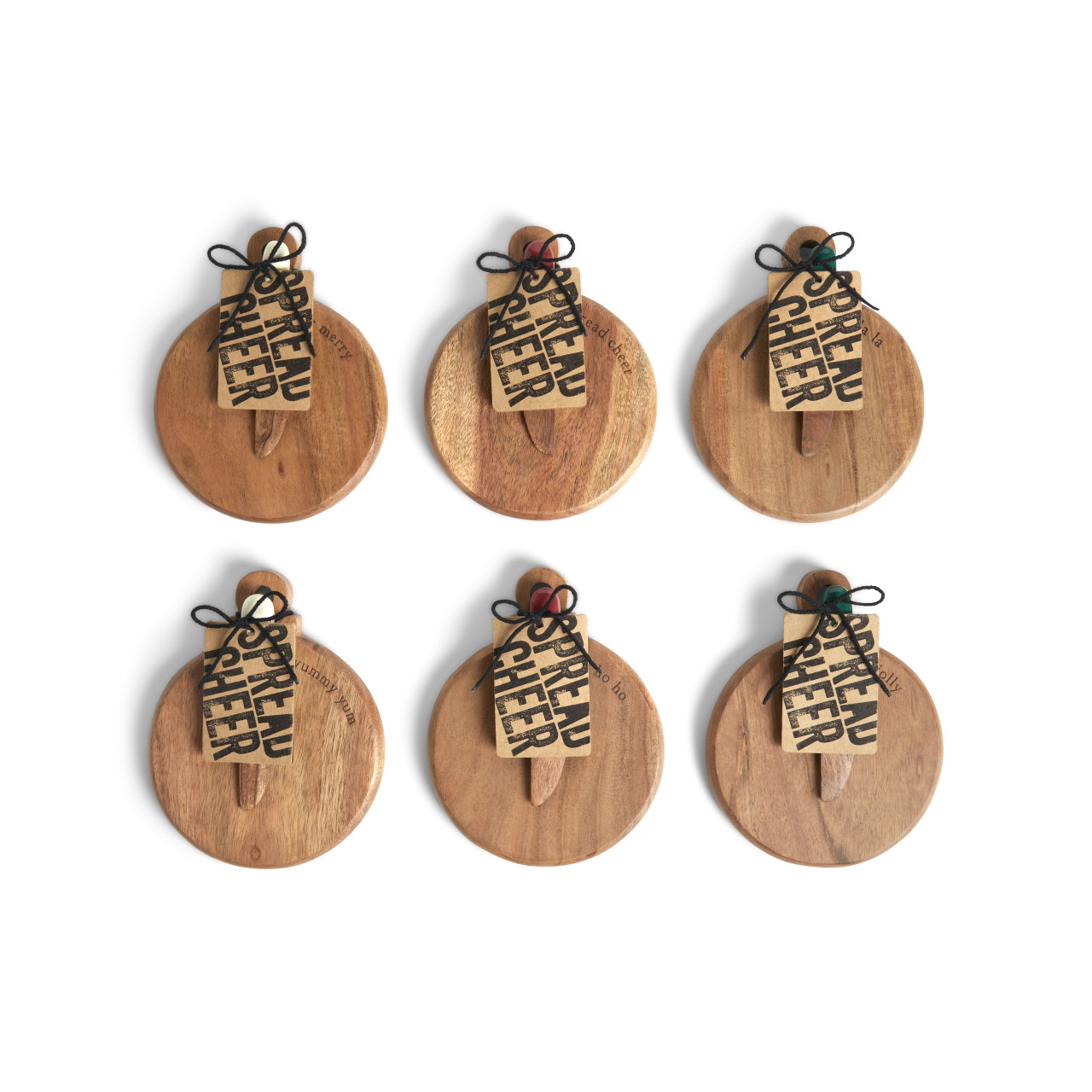 Holiday Mini Wood Serving Board - 6 Assorted thumbnail