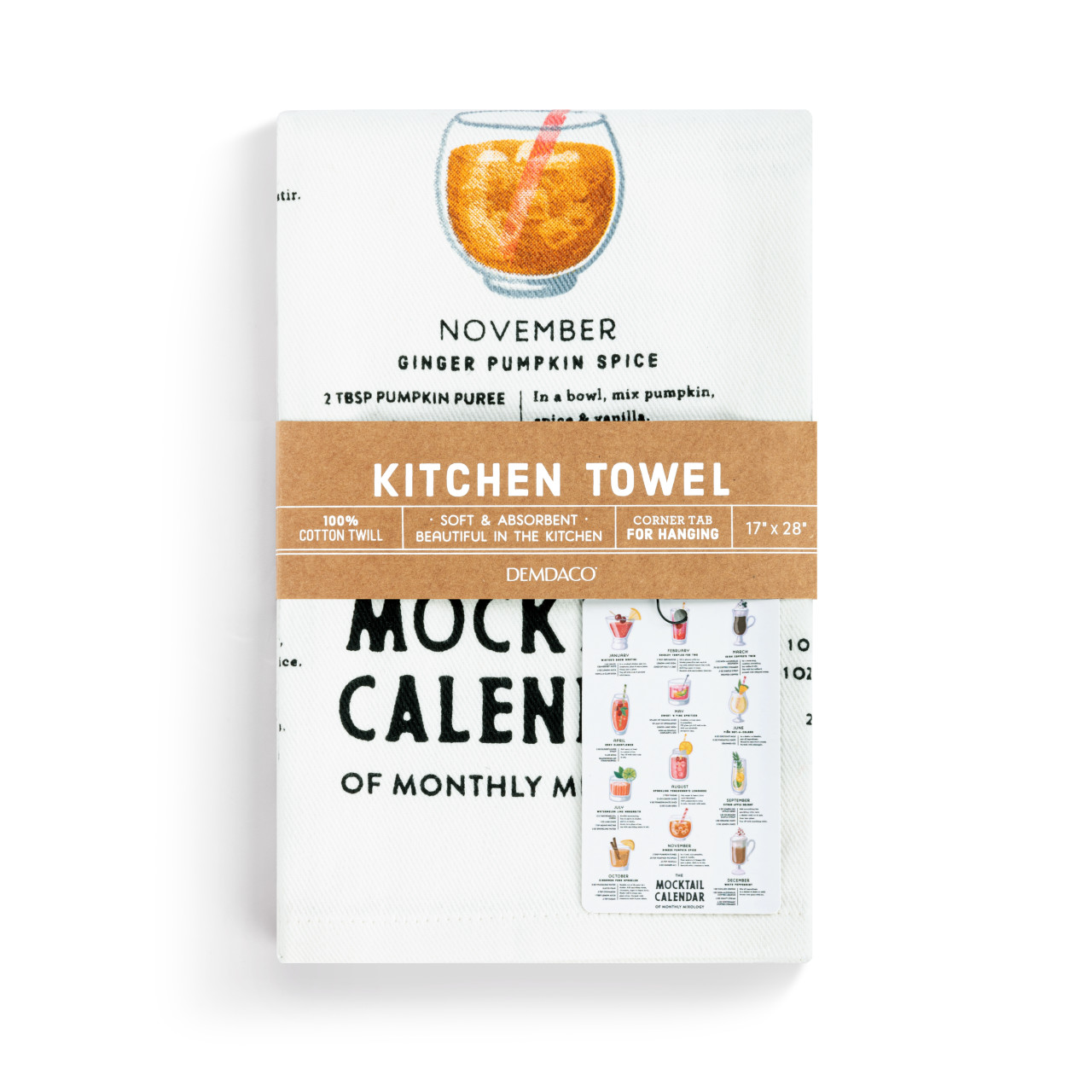 Mocktail Calendar Kitchen Towel thumbnail