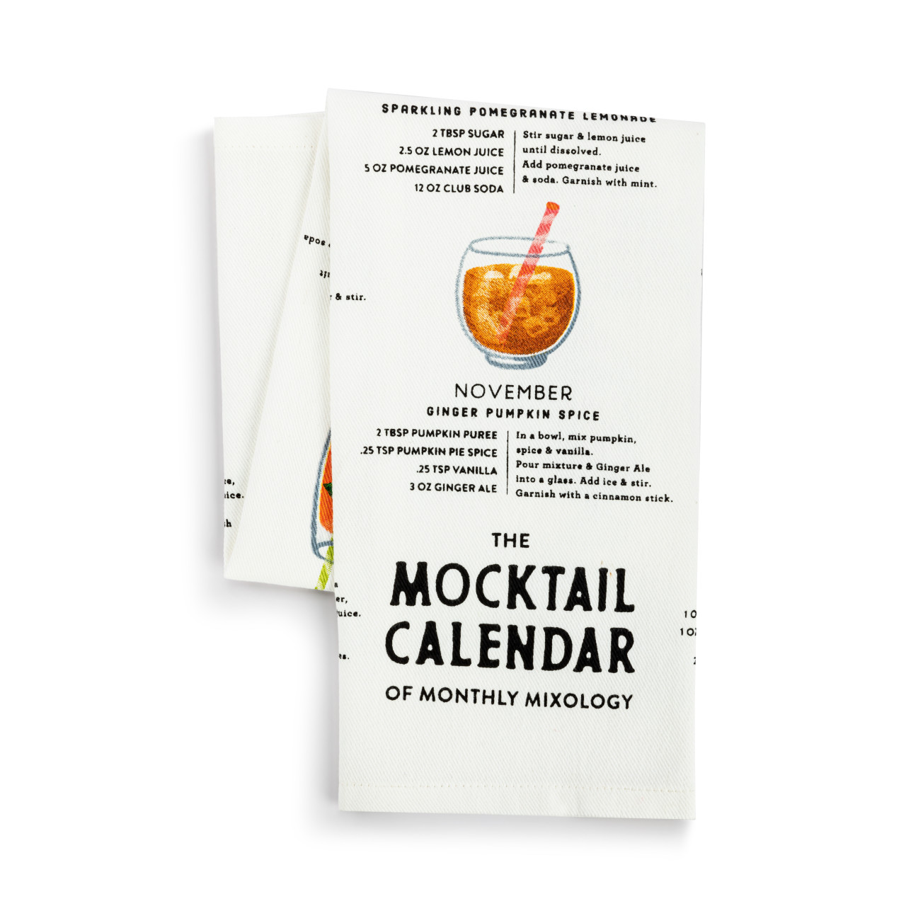 Mocktail Calendar Kitchen Towel thumbnail