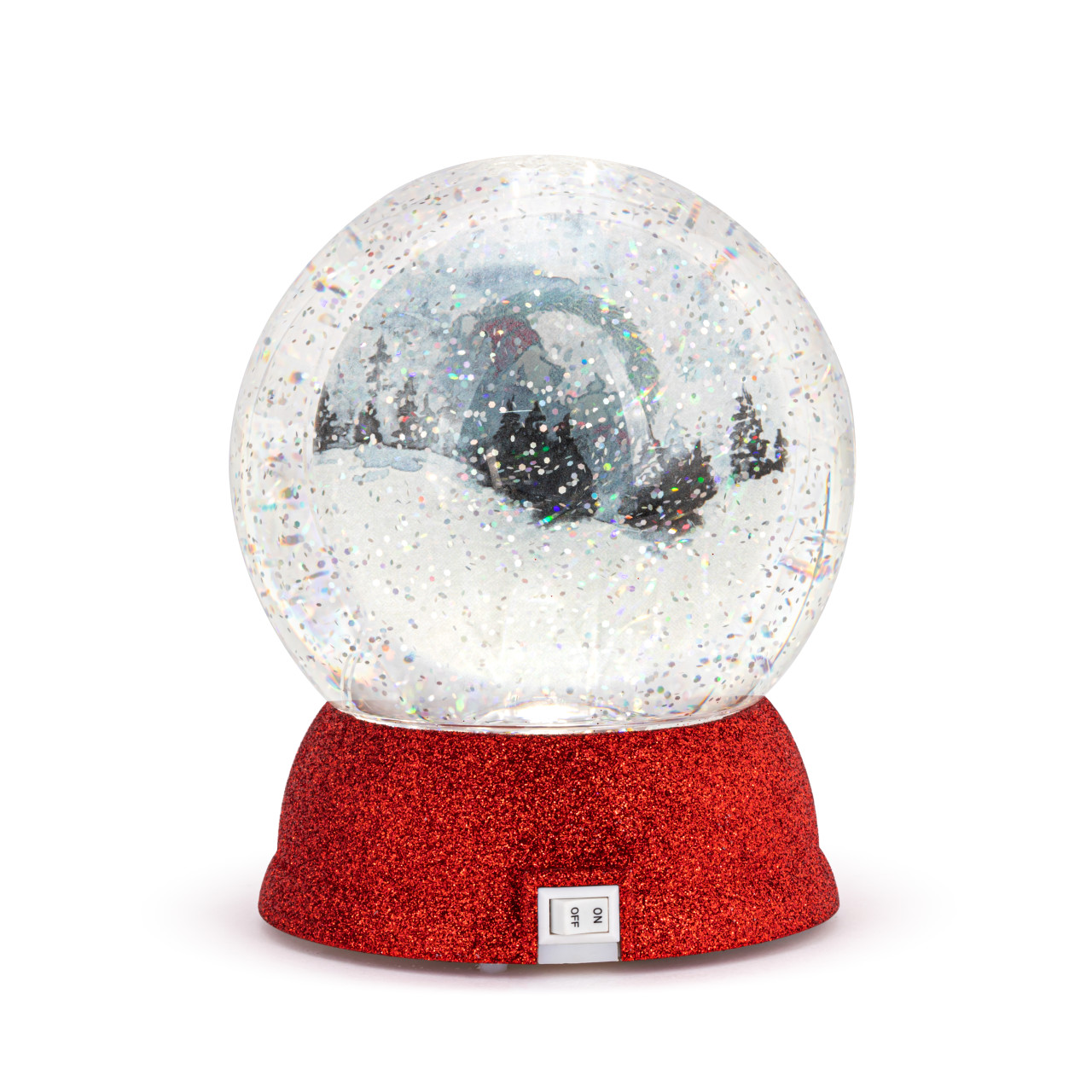 Winnie-the-Pooh Christmas Lit Pooh & Piglet  Snow Globe 4.5" x 6" thumbnail
