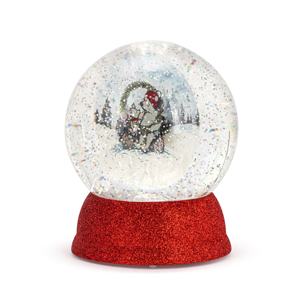 Winnie-the-Pooh Christmas Lit Pooh & Piglet  Snow Globe 4.5" x 6" thumbnail