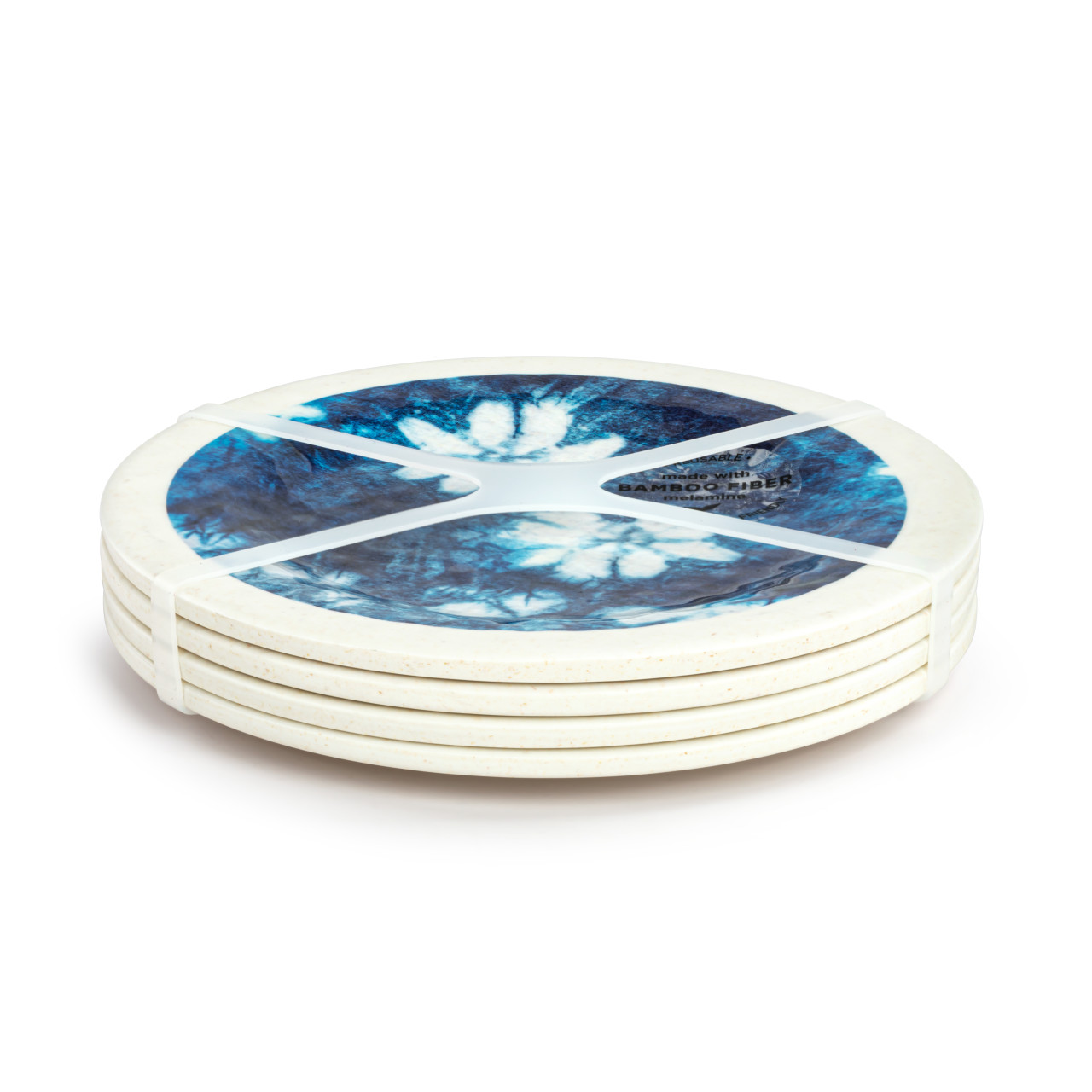 Coastal Shibori Melamine App Plates S/4 thumbnail